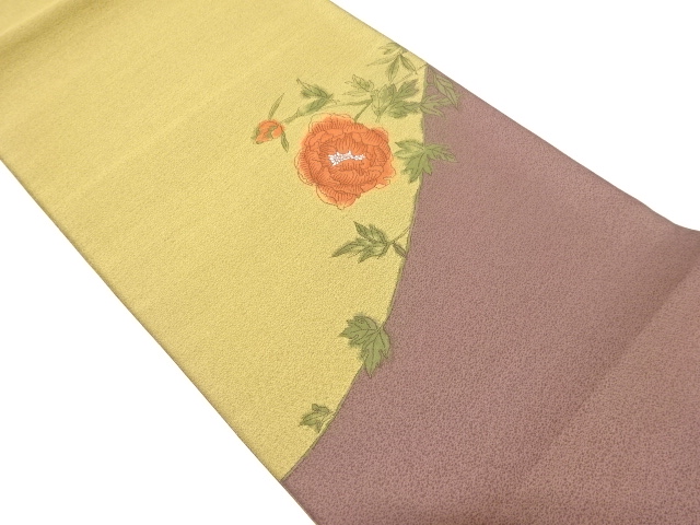 花模様織り出し袋帯